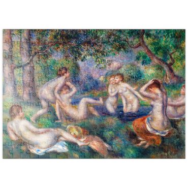 Darstellung des Puzzle Motivs puzzleplate Bathers in the Forest (Baigneuses dans la forêt) (1897) by Pierre-Auguste Renoir 200 Puzzle