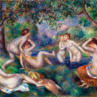 Darstellung des Puzzle Motivs Bathers in the Forest (Baigneuses dans la forêt) (1897) by Pierre-Auguste Renoir 200 Puzzle 3D Modell