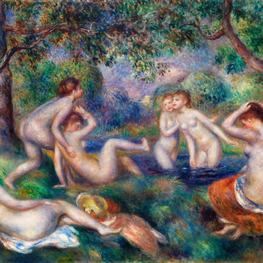 Darstellung des Puzzle Motivs Bathers in the Forest (Baigneuses dans la forêt) (1897) by Pierre-Auguste Renoir 500 Puzzle 3D Modell