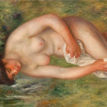 Darstellung des Puzzle Motivs Bather Drying Herself (Baigneuse s'essuyant) (1901–1902) by Pierre-Auguste Renoir 200 Puzzle 3D Modell