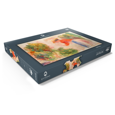 Darstellung des Puzzle Motivs Woman Gathering Flowers (Femme cueillant des fleurs) (1906–1910) by Pierre-Auguste Renoir 100 Puzzle Schachtel Ansicht1