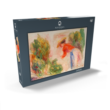 Darstellung des Puzzle Motivs Woman Gathering Flowers (Femme cueillant des fleurs) (1906–1910) by Pierre-Auguste Renoir 500 Puzzle Schachtel Ansicht2
