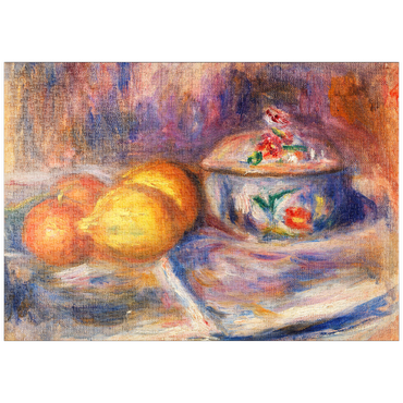 Darstellung des Puzzle Motivs puzzleplate Fruit and Bonbonnière (1915–1917) by Pierre-Auguste Renoir 1000 Puzzle