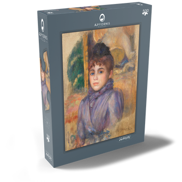 Darstellung des Puzzle Motivs Portrait of a Young Woman (Portrait de jeune femme) (1885) by Pierre-Auguste Renoir 500 Puzzle Schachtel Ansicht2