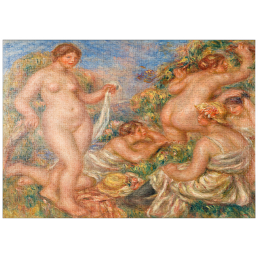 Darstellung des Puzzle Motivs puzzleplate Composition, Five Bathers (Composition, cinq baigneuses) (1917–1919) by Pierre-Auguste Renoir 1000 Puzzle