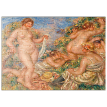 Darstellung des Puzzle Motivs puzzleplate Composition, Five Bathers (Composition, cinq baigneuses) (1917–1919) by Pierre-Auguste Renoir 100 Puzzle