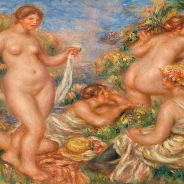 Darstellung des Puzzle Motivs Composition, Five Bathers (Composition, cinq baigneuses) (1917–1919) by Pierre-Auguste Renoir 500 Puzzle 3D Modell