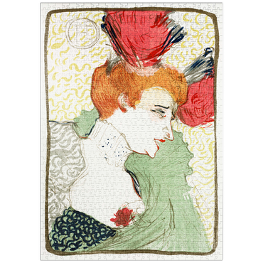 Darstellung des Puzzle Motivs puzzleplate Bust of Mademoiselle Lender (1895) by Henri de Toulouse–Lautrec 1000 Puzzle