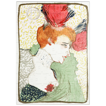 Darstellung des Puzzle Motivs puzzleplate Bust of Mademoiselle Lender (1895) by Henri de Toulouse–Lautrec 100 Puzzle