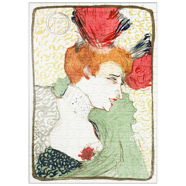 Darstellung des Puzzle Motivs puzzleplate Bust of Mademoiselle Lender (1895) by Henri de Toulouse–Lautrec 200 Puzzle