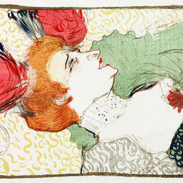 Darstellung des Puzzle Motivs Bust of Mademoiselle Lender (1895) by Henri de Toulouse–Lautrec 200 Puzzle 3D Modell