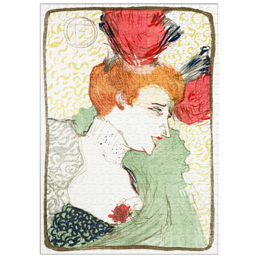 Darstellung des Puzzle Motivs puzzleplate Bust of Mademoiselle Lender (1895) by Henri de Toulouse–Lautrec 500 Puzzle