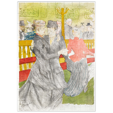 Darstellung des Puzzle Motivs puzzleplate Dance at the Moulin Rouge (1897) by Henri de Toulouse–Lautrec 100 Puzzle