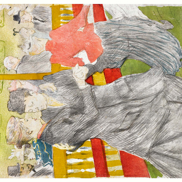 Darstellung des Puzzle Motivs Dance at the Moulin Rouge (1897) by Henri de Toulouse–Lautrec 200 Puzzle 3D Modell