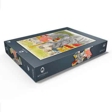 Darstellung des Puzzle Motivs Dance at the Moulin Rouge (1897) by Henri de Toulouse–Lautrec 500 Puzzle Schachtel Ansicht1