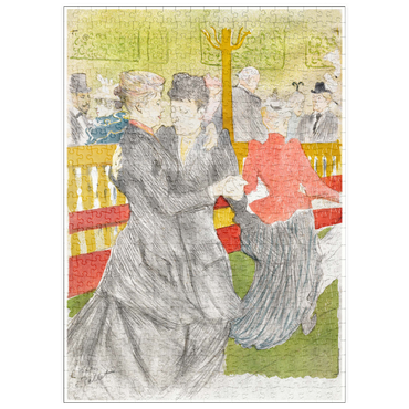 Darstellung des Puzzle Motivs puzzleplate Dance at the Moulin Rouge (1897) by Henri de Toulouse–Lautrec 500 Puzzle