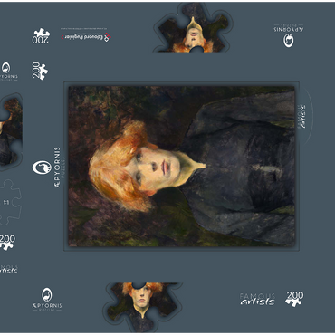 Darstellung des Puzzle Motivs Carmen (ca. 1884 ) by Henri de Toulouse–Lautrec 200 Puzzle Schachtel 3D Modell