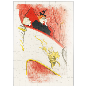 Darstellung des Puzzle Motivs puzzleplate Balcony with a Gilded Grotesque Mask (1894) print by Henri de Toulouse–Lautrec 100 Puzzle