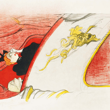 Darstellung des Puzzle Motivs Balcony with a Gilded Grotesque Mask (1894) print by Henri de Toulouse–Lautrec 100 Puzzle 3D Modell