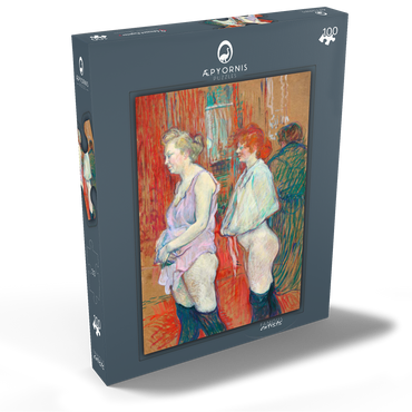 Darstellung des Puzzle Motivs Rue des Moulins (1894) by Henri de Toulouse–Lautrec 100 Puzzle Schachtel Ansicht2