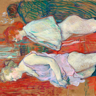 Darstellung des Puzzle Motivs Rue des Moulins (1894) by Henri de Toulouse–Lautrec 100 Puzzle 3D Modell