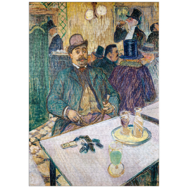 Darstellung des Puzzle Motivs puzzleplate Monsieur Boileau at the Café (1893) by Henri de Toulouse–Lautrec 1000 Puzzle