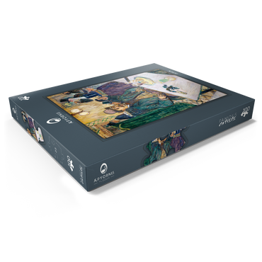 Darstellung des Puzzle Motivs Monsieur Boileau at the Café (1893) by Henri de Toulouse–Lautrec 100 Puzzle Schachtel Ansicht1