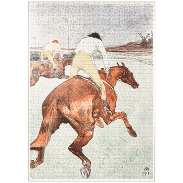 Darstellung des Puzzle Motivs puzzleplate The Jockey (1899) by Henri de Toulouse–Lautrec 1000 Puzzle