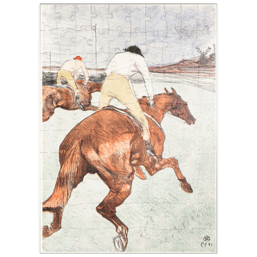 Darstellung des Puzzle Motivs puzzleplate The Jockey (1899) by Henri de Toulouse–Lautrec 100 Puzzle