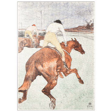 Darstellung des Puzzle Motivs puzzleplate The Jockey (1899) by Henri de Toulouse–Lautrec 500 Puzzle