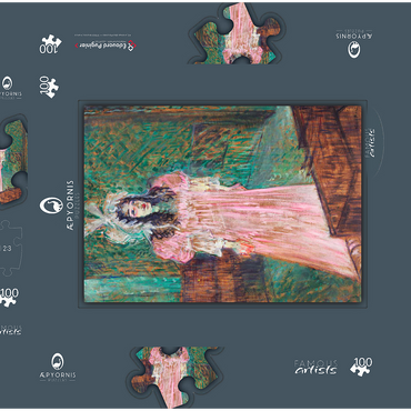 Darstellung des Puzzle Motivs May Belfort (1895) by Henri de Toulouse–Lautrec 100 Puzzle Schachtel 3D Modell