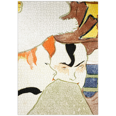 Darstellung des Puzzle Motivs puzzleplate L' Anglais au Moulin Rouge (1892) by Henri de Toulouse–Lautrec 1000 Puzzle