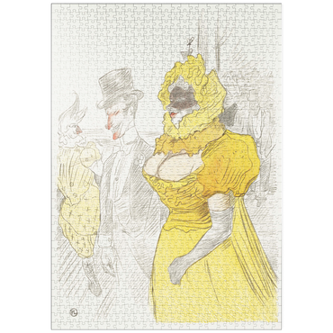 Darstellung des Puzzle Motivs puzzleplate Affiche Au Bal des Etudiants (1900) by Henri de Toulouse–Lautrec 1000 Puzzle