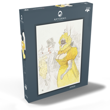 Darstellung des Puzzle Motivs Affiche Au Bal des Etudiants (1900) by Henri de Toulouse–Lautrec 100 Puzzle Schachtel Ansicht2