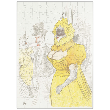Darstellung des Puzzle Motivs puzzleplate Affiche Au Bal des Etudiants (1900) by Henri de Toulouse–Lautrec 100 Puzzle