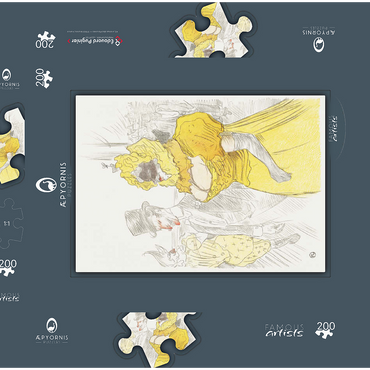 Darstellung des Puzzle Motivs Affiche Au Bal des Etudiants (1900) by Henri de Toulouse–Lautrec 200 Puzzle Schachtel 3D Modell