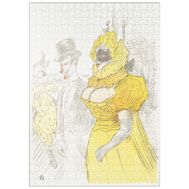 Darstellung des Puzzle Motivs puzzleplate Affiche Au Bal des Etudiants (1900) by Henri de Toulouse–Lautrec 500 Puzzle