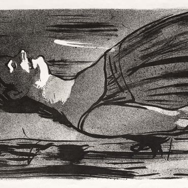 Darstellung des Puzzle Motivs Le Café-concert: Mme. Abdala (1893) by Henri de Toulouse–Lautrec 500 Puzzle 3D Modell