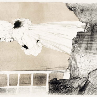 Darstellung des Puzzle Motivs Miss May Belfort (1895) by Henri de Toulouse–Lautrec 1000 Puzzle 3D Modell