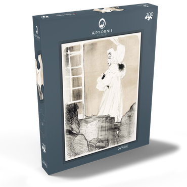 Darstellung des Puzzle Motivs Miss May Belfort (1895) by Henri de Toulouse–Lautrec 100 Puzzle Schachtel Ansicht2