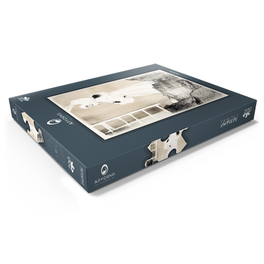 Darstellung des Puzzle Motivs Miss May Belfort (1895) by Henri de Toulouse–Lautrec 200 Puzzle Schachtel Ansicht1