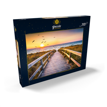 Darstellung des Puzzle Motivs Sonnenuntergang am Dünenstrand, Nordsee 200 Puzzle Schachtel Ansicht2