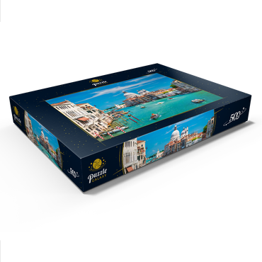 Darstellung des Puzzle Motivs Canal Grande bei Sonnenschein im Sommer, Venedig, Italien 500 Puzzle Schachtel Ansicht1