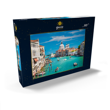 Darstellung des Puzzle Motivs Canal Grande bei Sonnenschein im Sommer, Venedig, Italien 500 Puzzle Schachtel Ansicht2
