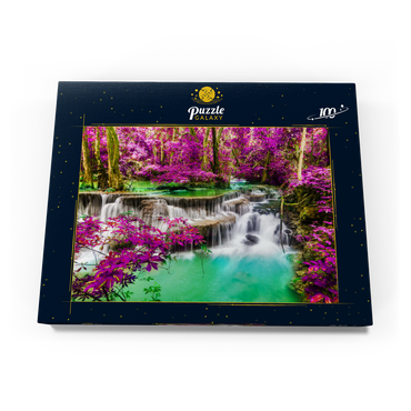 Darstellung des Puzzle Motivs Huay Mae Khamin Wasserfall, Thailand 100 Puzzle Schachtel Ansicht3