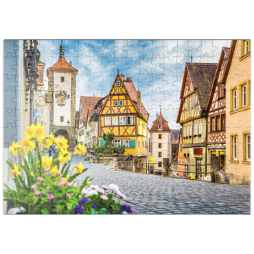 Darstellung des Puzzle Motivs puzzleplate Rothenburg ob der Taube 200 Puzzle