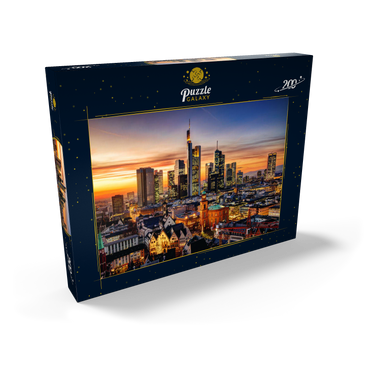 Darstellung des Puzzle Motivs Frankfurt am Main bei Nacht, Deutschland 200 Puzzle Schachtel Ansicht2