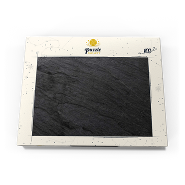 Darstellung des Puzzle Motivs Dunkelgrauer schwarzer Schiefer, unlösbares Puzzle 100 Puzzle Schachtel Ansicht3