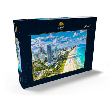 Darstellung des Puzzle Motivs South Beach, Miami Beach, Florida, USA 1000 Puzzle Schachtel Ansicht2