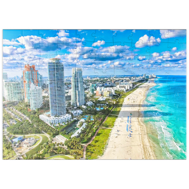Darstellung des Puzzle Motivs puzzleplate South Beach, Miami Beach, Florida, USA 100 Puzzle